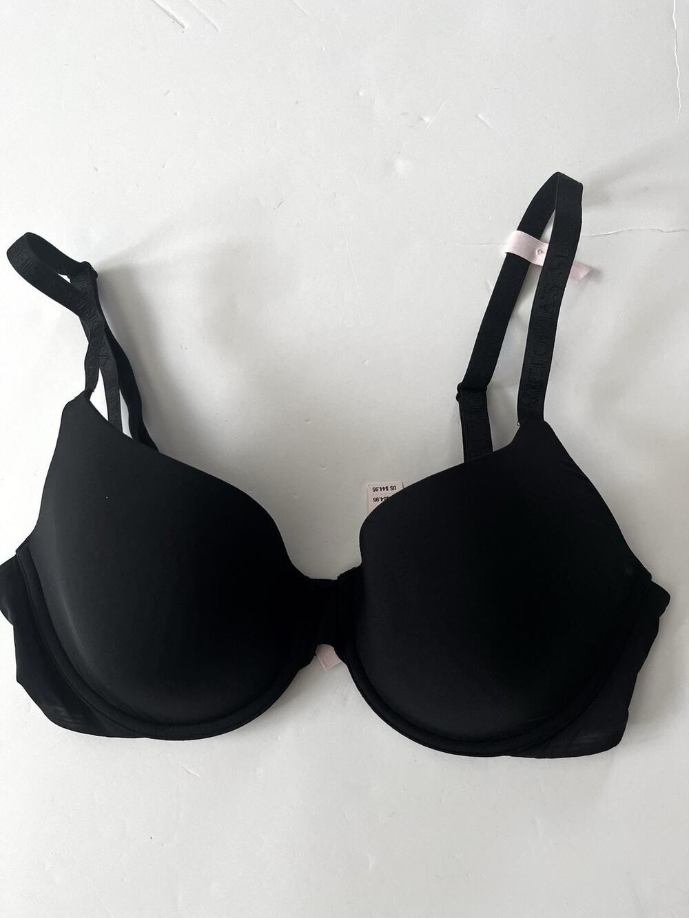 Victoria's Secret Bra Womens 34D Black Lightly Lined T-Shirt Underwire Smooth